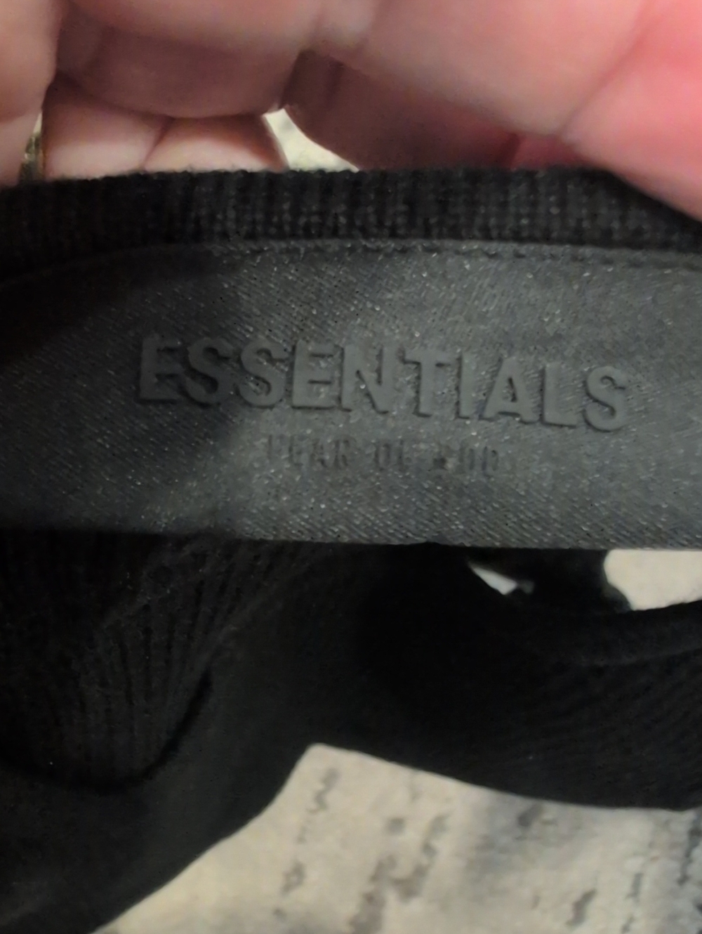 Fear of God Essentials logo-patch ribbed Knit crop top Black Like New - Picture 5 of 10